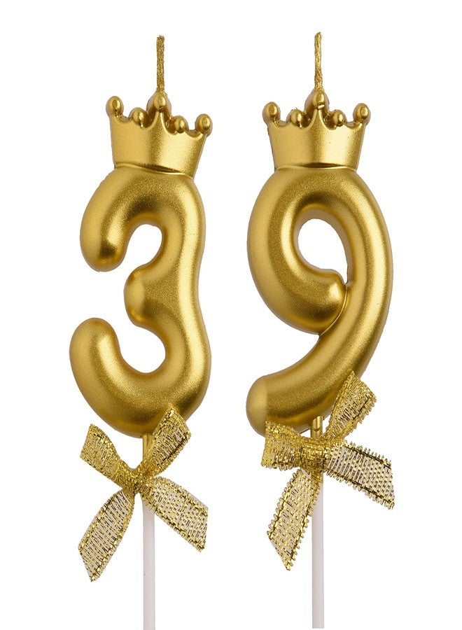 AOOLADA 39th 93rd Birthday Candles, Gold 93 39 Year Old Cake Topper Number Birthday Candles, Birthday Party Decorations Gifts for Women Men - Image 1